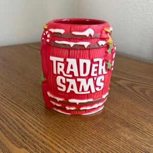 Trader Sam's Holiday Rum Barrel Tiki Mug